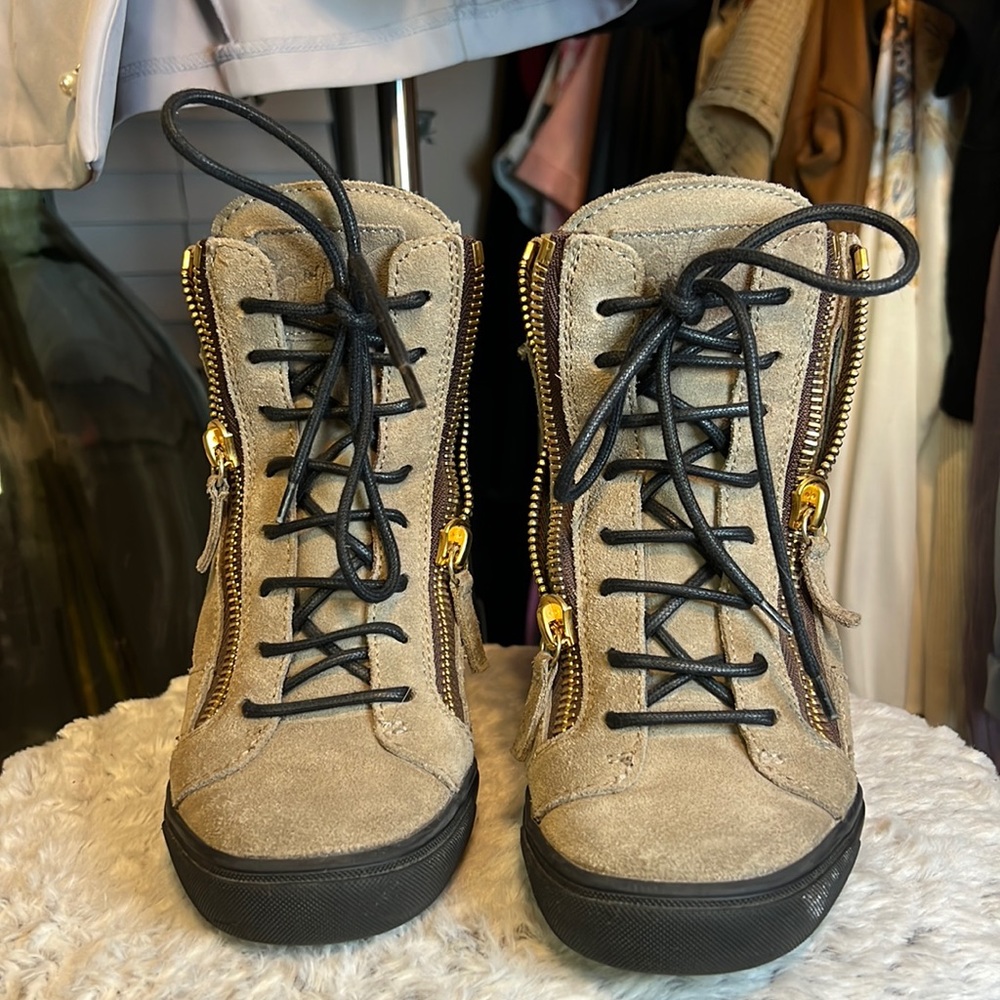 Giuseppe Zanotti Suede Colorblock Sneaker Boots